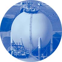 nw Qenos gas tank blue duotone circle